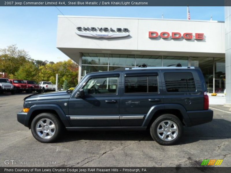 Steel Blue Metallic / Dark Khaki/Light Graystone 2007 Jeep Commander Limited 4x4