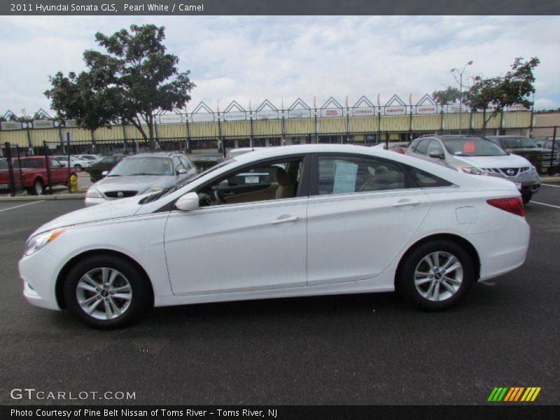 Pearl White / Camel 2011 Hyundai Sonata GLS