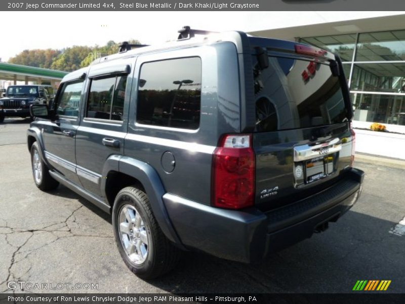 Steel Blue Metallic / Dark Khaki/Light Graystone 2007 Jeep Commander Limited 4x4
