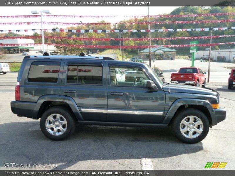 Steel Blue Metallic / Dark Khaki/Light Graystone 2007 Jeep Commander Limited 4x4