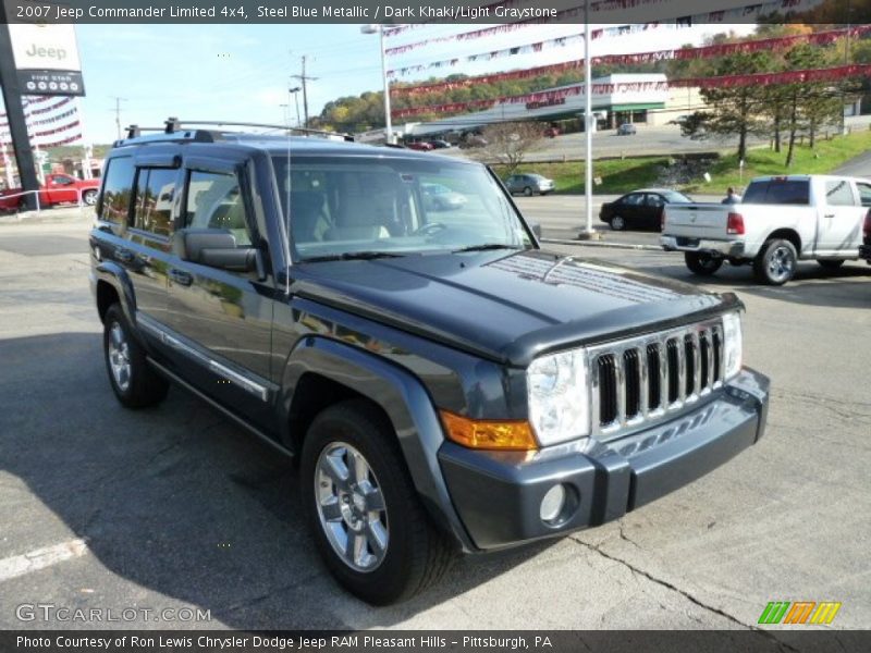 Steel Blue Metallic / Dark Khaki/Light Graystone 2007 Jeep Commander Limited 4x4