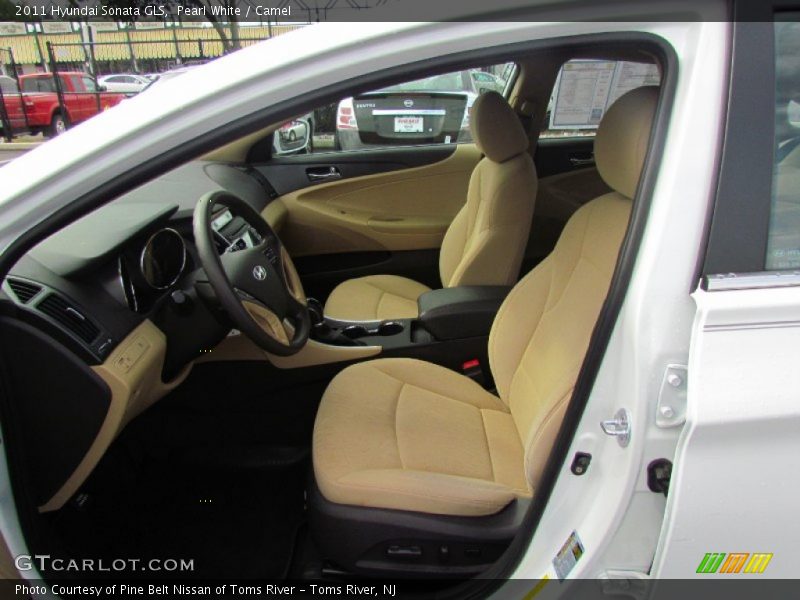 Pearl White / Camel 2011 Hyundai Sonata GLS