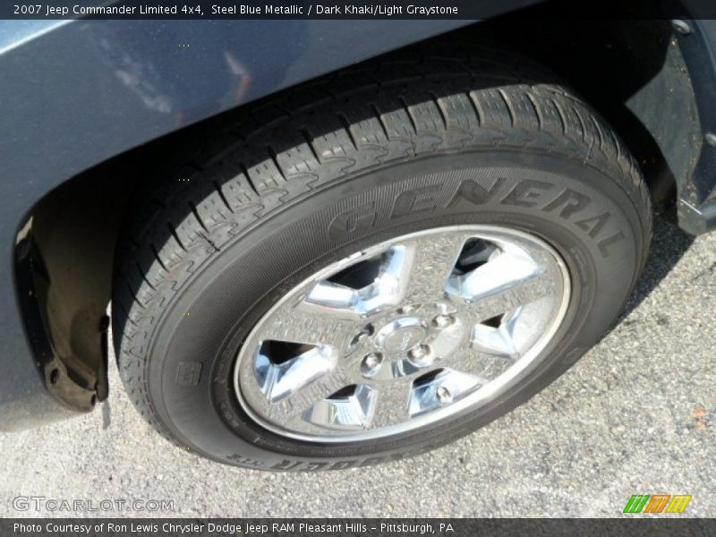 Steel Blue Metallic / Dark Khaki/Light Graystone 2007 Jeep Commander Limited 4x4