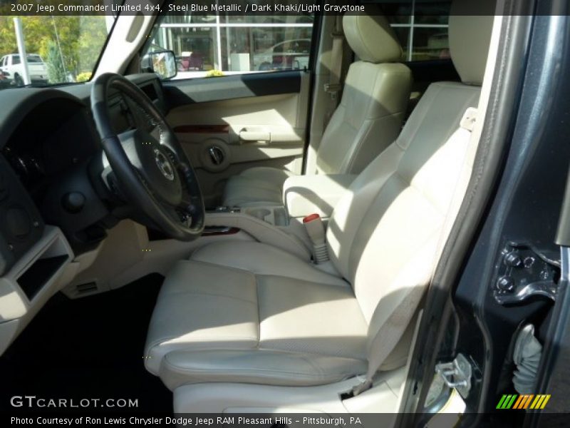 Steel Blue Metallic / Dark Khaki/Light Graystone 2007 Jeep Commander Limited 4x4