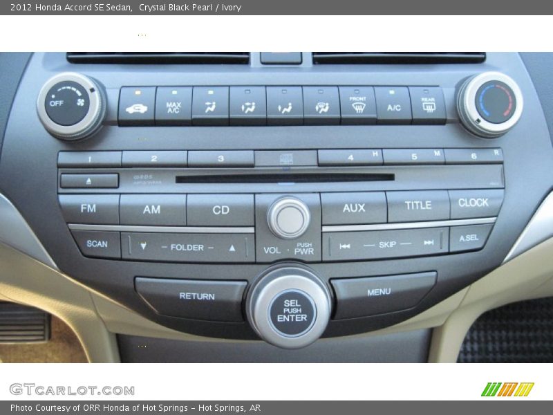 Controls of 2012 Accord SE Sedan