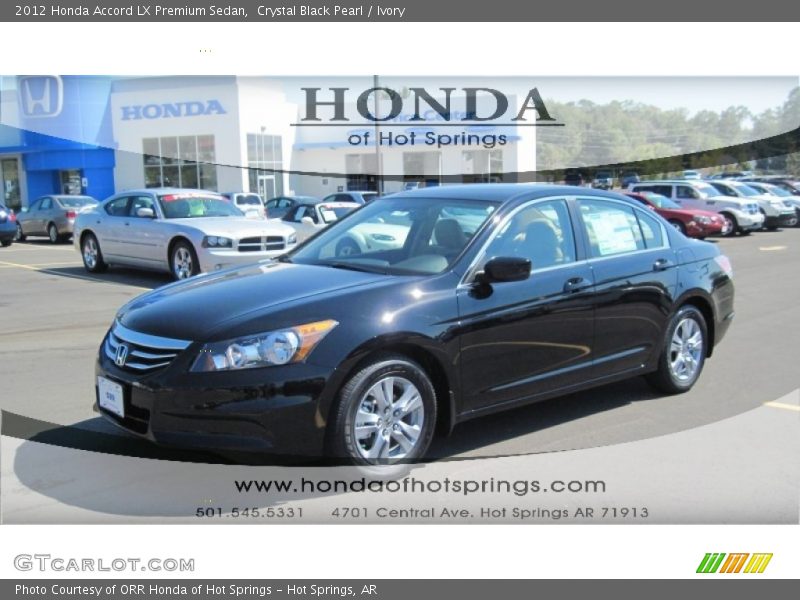 Crystal Black Pearl / Ivory 2012 Honda Accord LX Premium Sedan