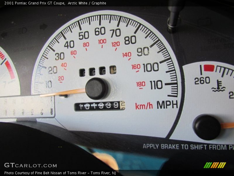 Arctic White / Graphite 2001 Pontiac Grand Prix GT Coupe