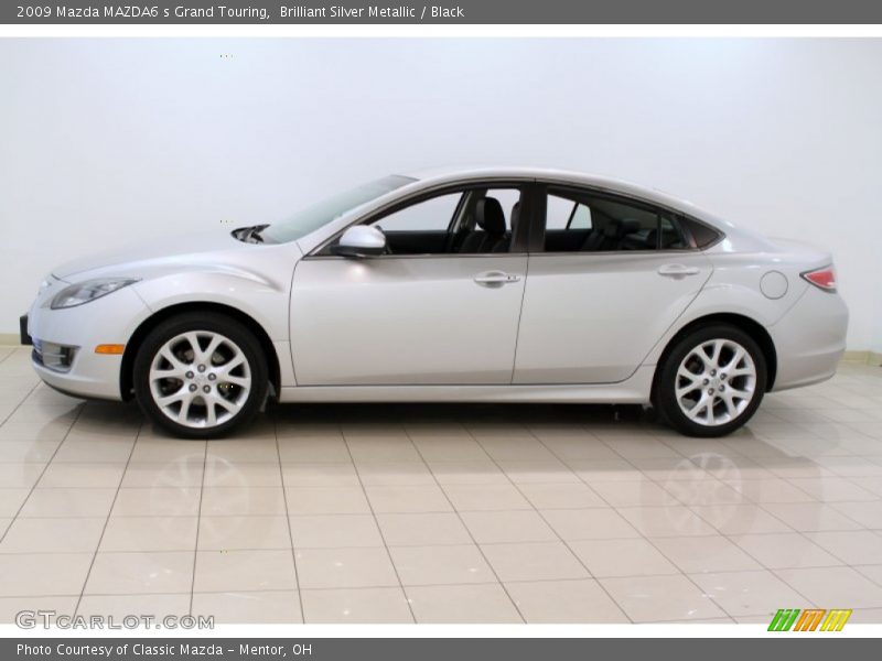 Brilliant Silver Metallic / Black 2009 Mazda MAZDA6 s Grand Touring