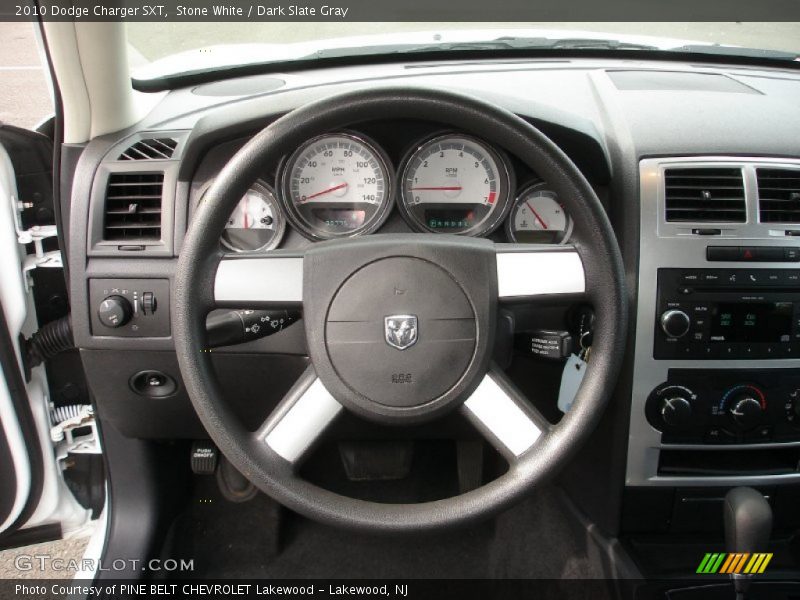 Stone White / Dark Slate Gray 2010 Dodge Charger SXT