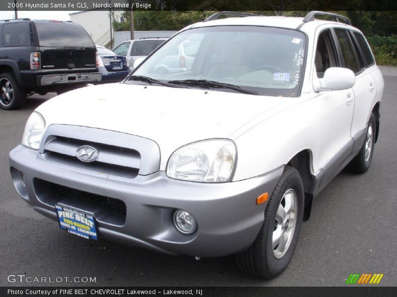 Nordic White / Beige 2006 Hyundai Santa Fe GLS