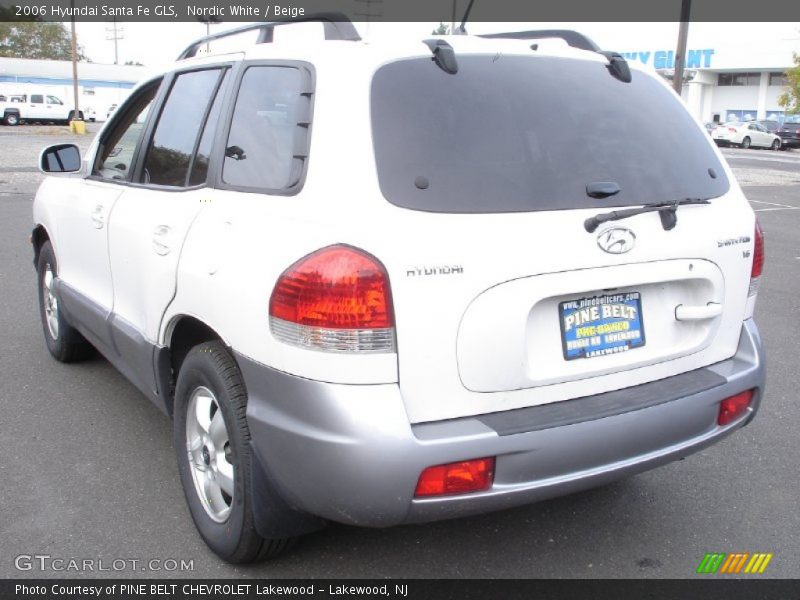 Nordic White / Beige 2006 Hyundai Santa Fe GLS
