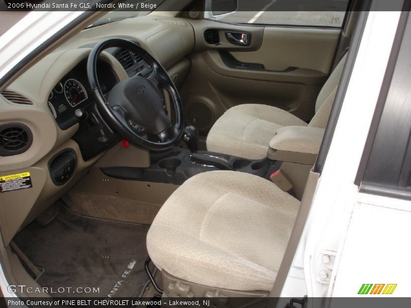 Nordic White / Beige 2006 Hyundai Santa Fe GLS