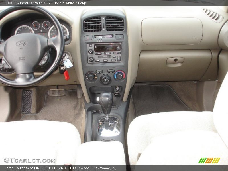 Nordic White / Beige 2006 Hyundai Santa Fe GLS