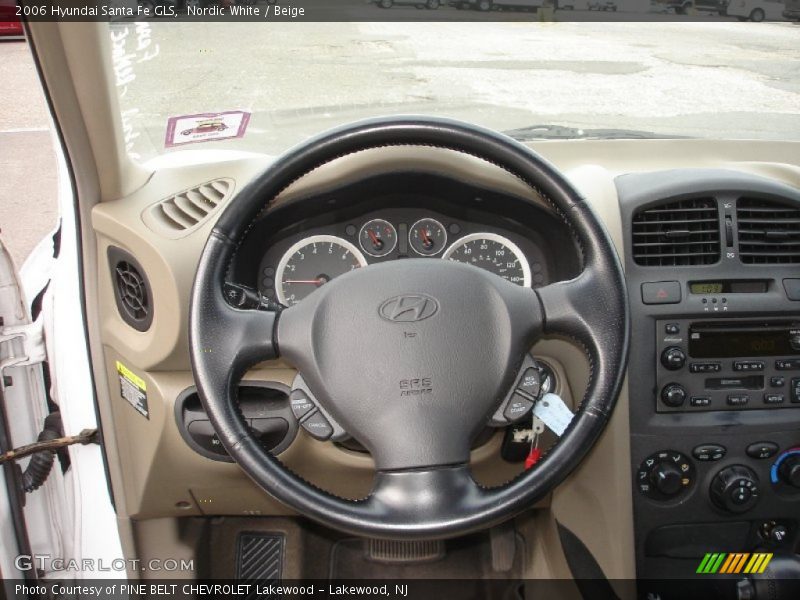 Nordic White / Beige 2006 Hyundai Santa Fe GLS