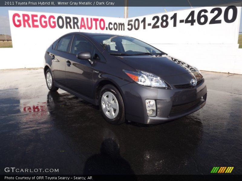 Winter Gray Metallic / Dark Gray 2011 Toyota Prius Hybrid III