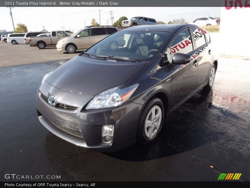 Winter Gray Metallic / Dark Gray 2011 Toyota Prius Hybrid III
