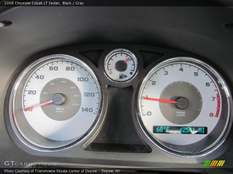 Black / Gray 2008 Chevrolet Cobalt LT Sedan