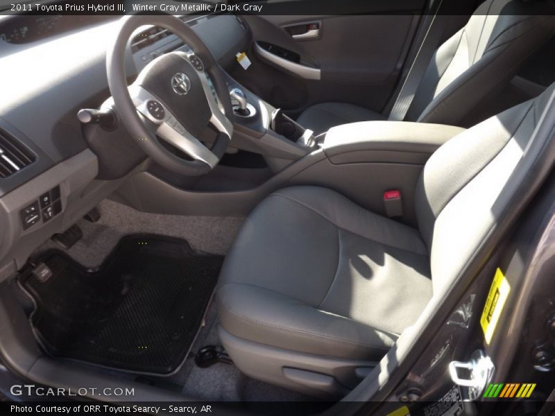 Winter Gray Metallic / Dark Gray 2011 Toyota Prius Hybrid III