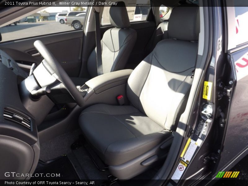 Winter Gray Metallic / Dark Gray 2011 Toyota Prius Hybrid III