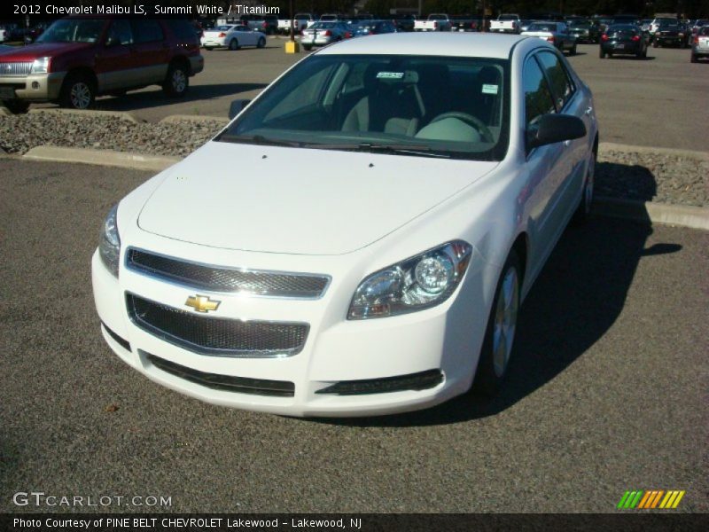 Summit White / Titanium 2012 Chevrolet Malibu LS