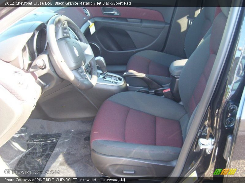 Black Granite Metallic / Jet Black/Sport Red 2012 Chevrolet Cruze Eco