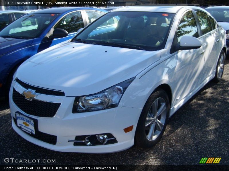 Summit White / Cocoa/Light Neutral 2012 Chevrolet Cruze LT/RS