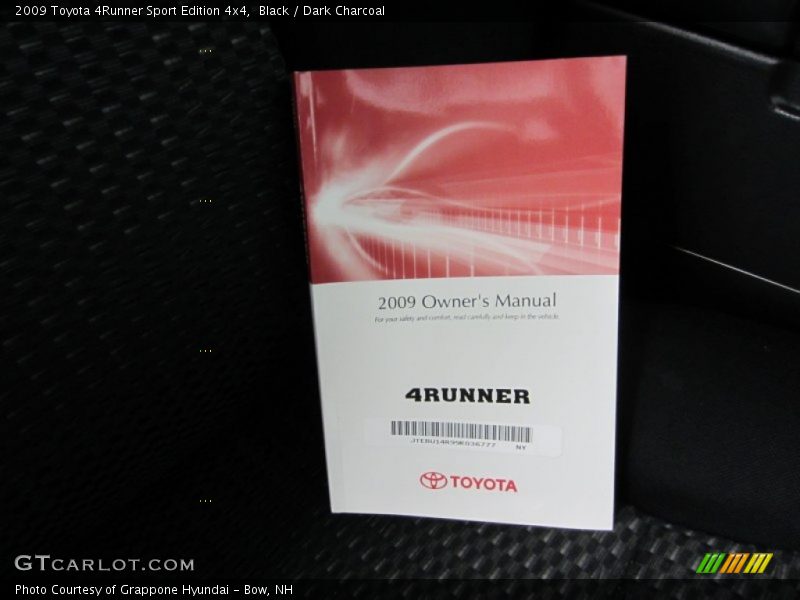 Black / Dark Charcoal 2009 Toyota 4Runner Sport Edition 4x4