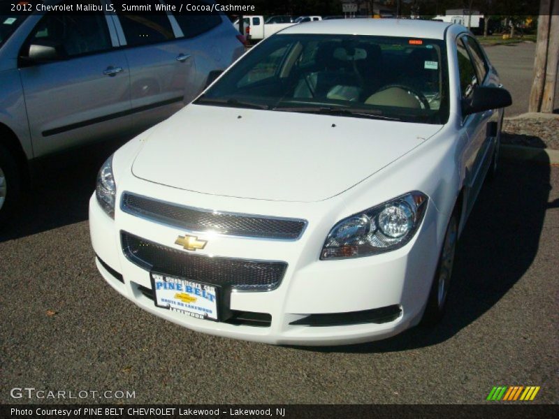 Summit White / Cocoa/Cashmere 2012 Chevrolet Malibu LS