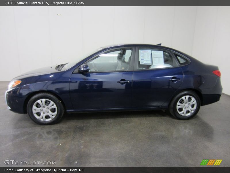 Regatta Blue / Gray 2010 Hyundai Elantra GLS