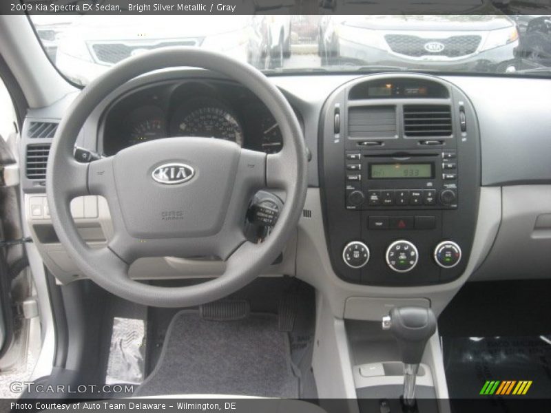 Bright Silver Metallic / Gray 2009 Kia Spectra EX Sedan