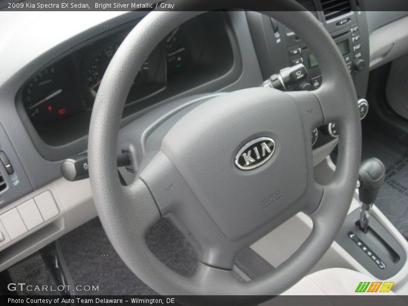 Bright Silver Metallic / Gray 2009 Kia Spectra EX Sedan