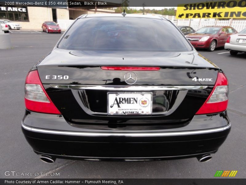 Black / Black 2008 Mercedes-Benz E 350 4Matic Sedan