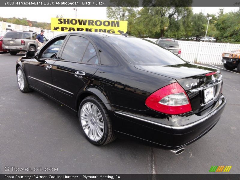 Black / Black 2008 Mercedes-Benz E 350 4Matic Sedan