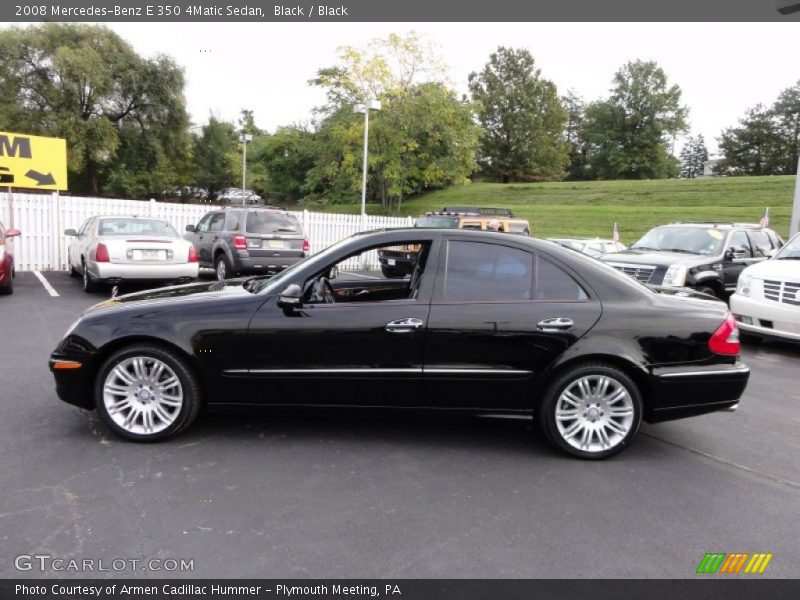 Black / Black 2008 Mercedes-Benz E 350 4Matic Sedan