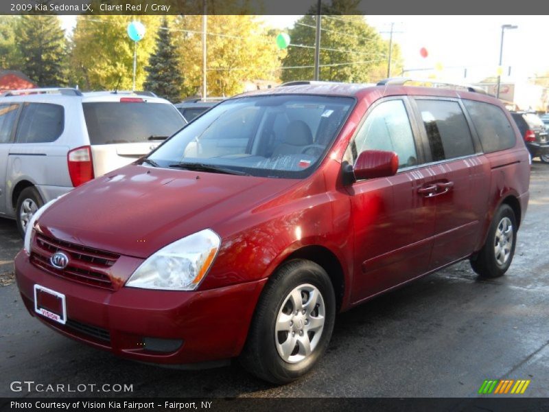 Claret Red / Gray 2009 Kia Sedona LX