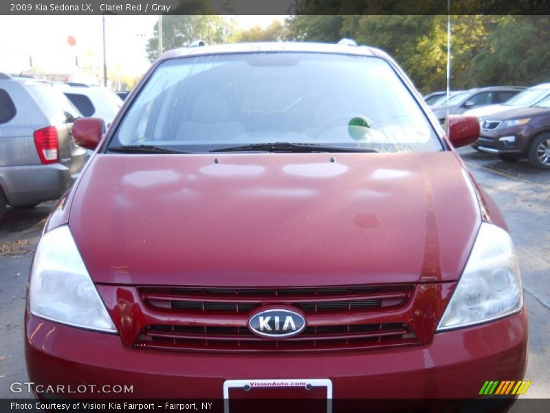 Claret Red / Gray 2009 Kia Sedona LX