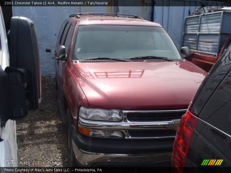 Redfire Metallic / Tan/Neutral 2001 Chevrolet Tahoe LS 4x4