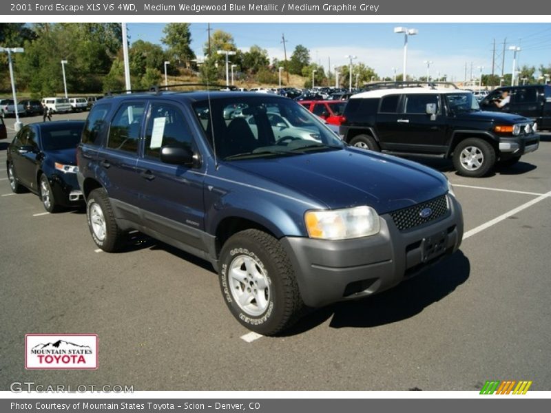 Medium Wedgewood Blue Metallic / Medium Graphite Grey 2001 Ford Escape XLS V6 4WD
