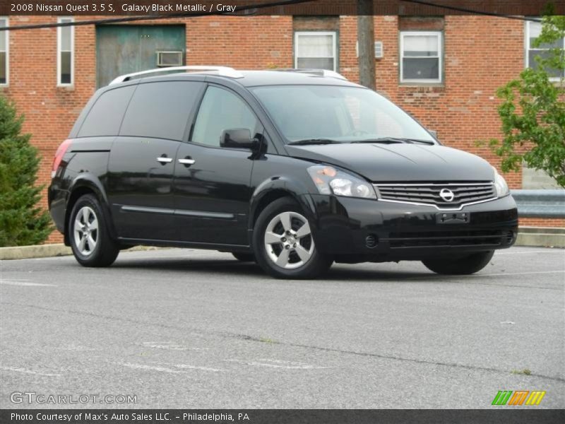 Galaxy Black Metallic / Gray 2008 Nissan Quest 3.5 S