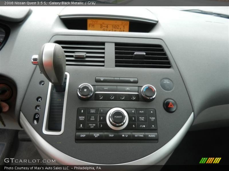 Galaxy Black Metallic / Gray 2008 Nissan Quest 3.5 S