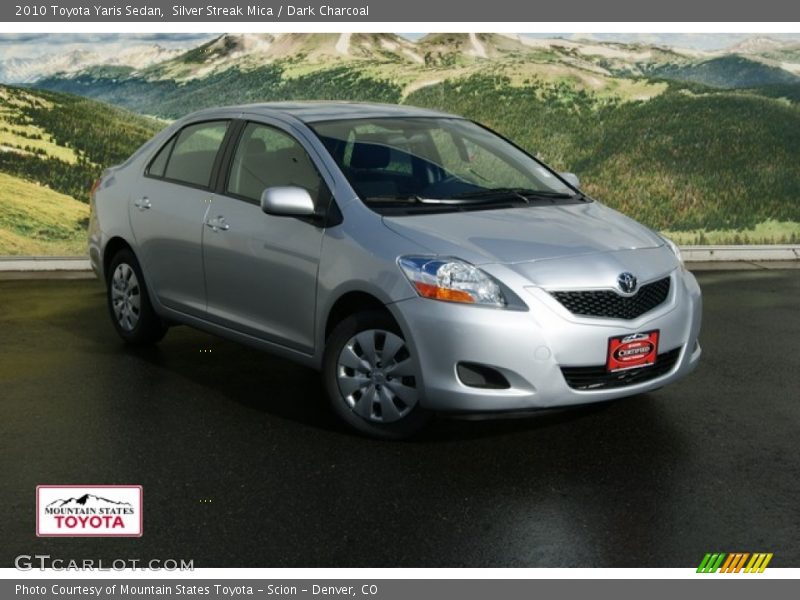 Silver Streak Mica / Dark Charcoal 2010 Toyota Yaris Sedan
