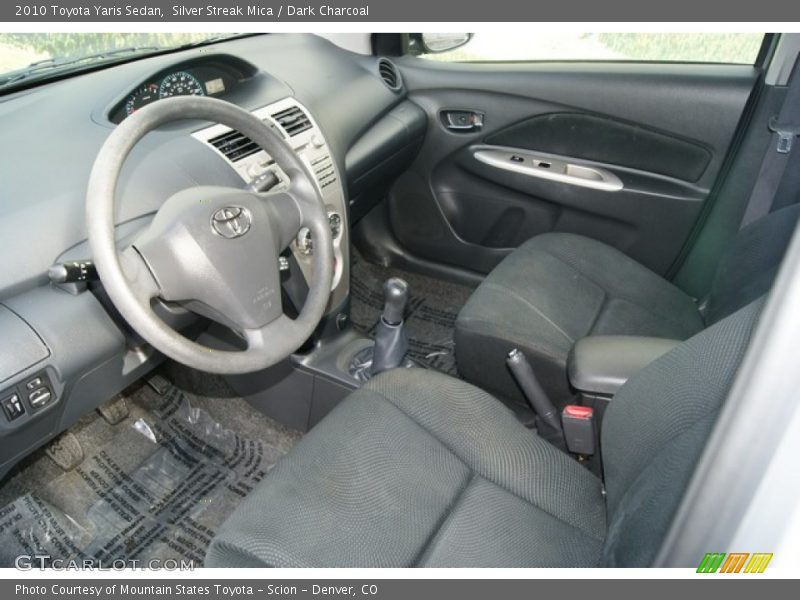 Silver Streak Mica / Dark Charcoal 2010 Toyota Yaris Sedan