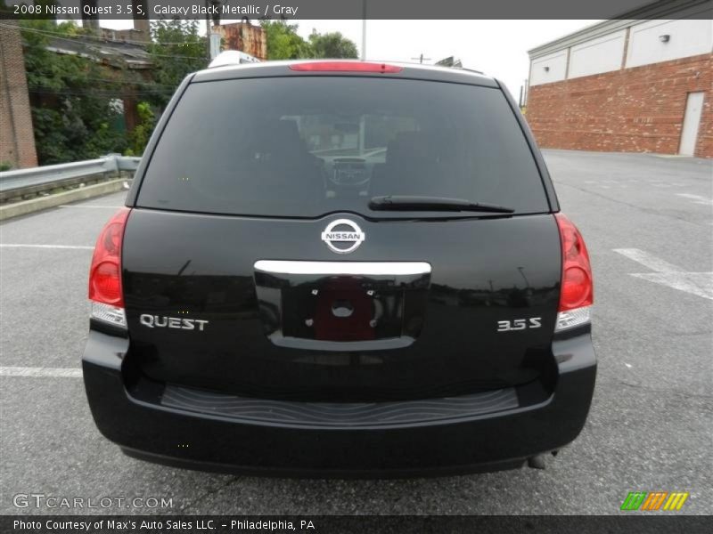Galaxy Black Metallic / Gray 2008 Nissan Quest 3.5 S