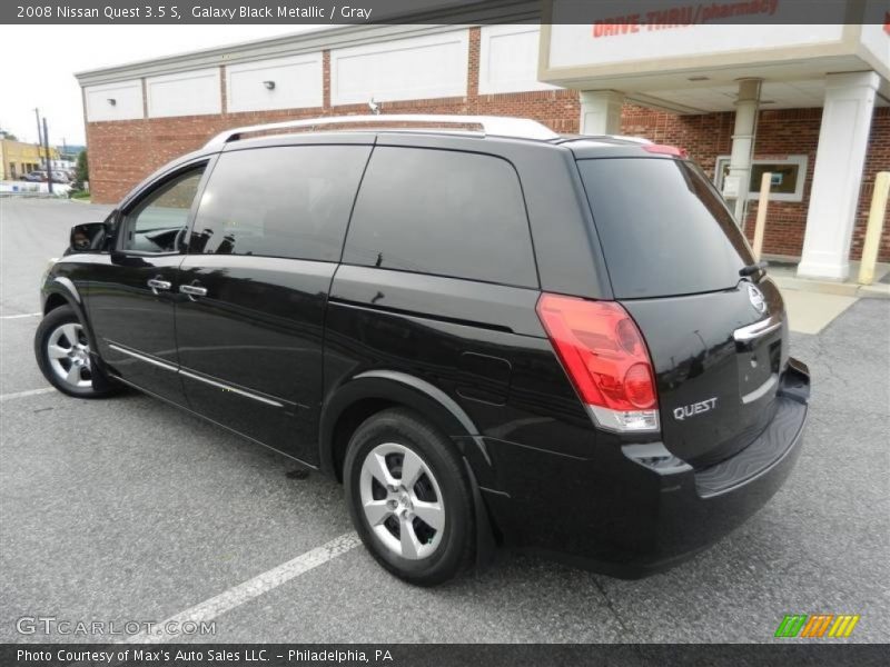 Galaxy Black Metallic / Gray 2008 Nissan Quest 3.5 S