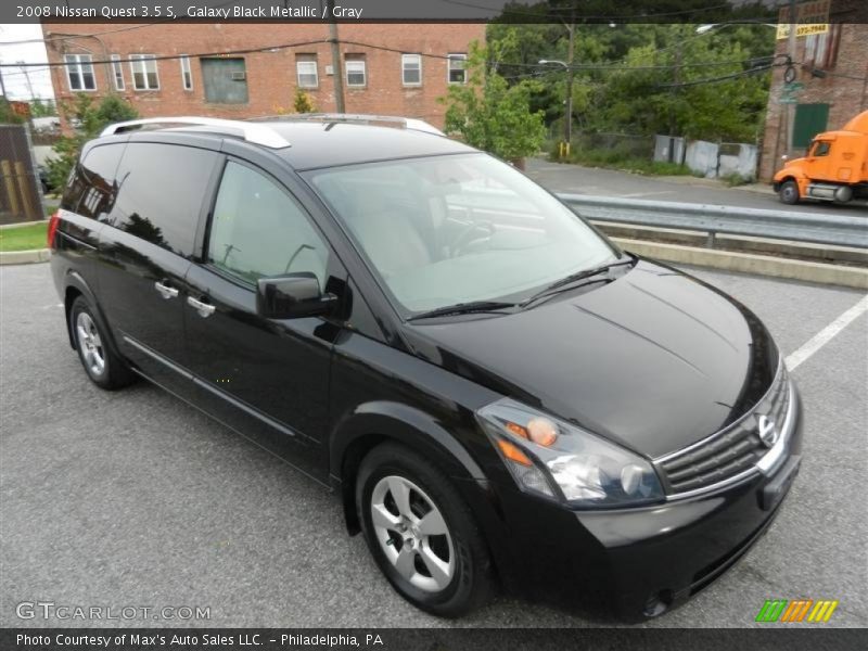 Galaxy Black Metallic / Gray 2008 Nissan Quest 3.5 S