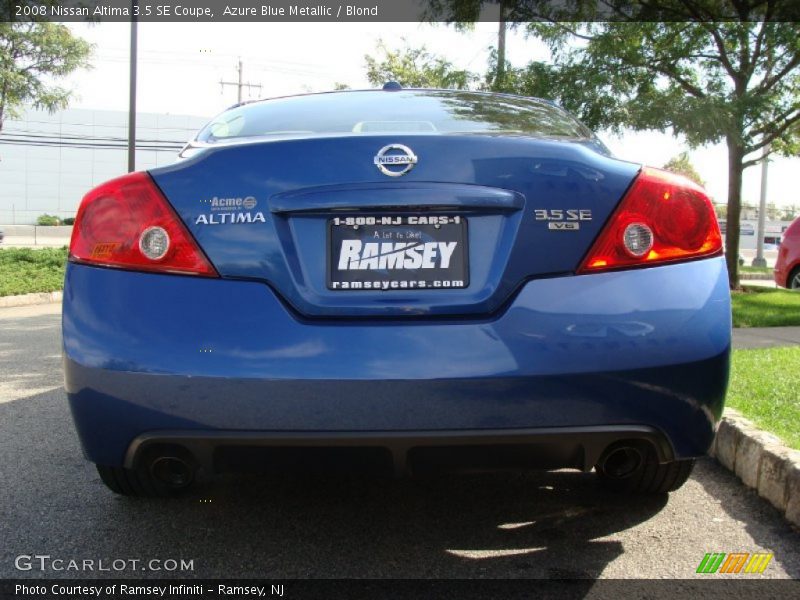 Azure Blue Metallic / Blond 2008 Nissan Altima 3.5 SE Coupe