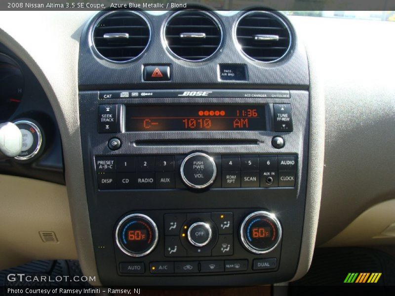 Azure Blue Metallic / Blond 2008 Nissan Altima 3.5 SE Coupe