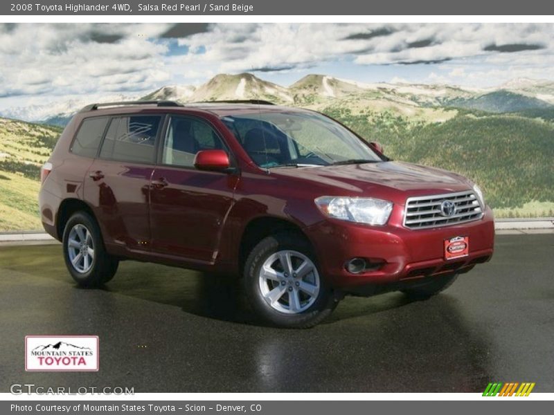 Salsa Red Pearl / Sand Beige 2008 Toyota Highlander 4WD