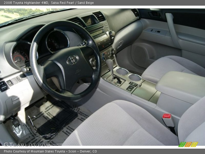 Salsa Red Pearl / Sand Beige 2008 Toyota Highlander 4WD