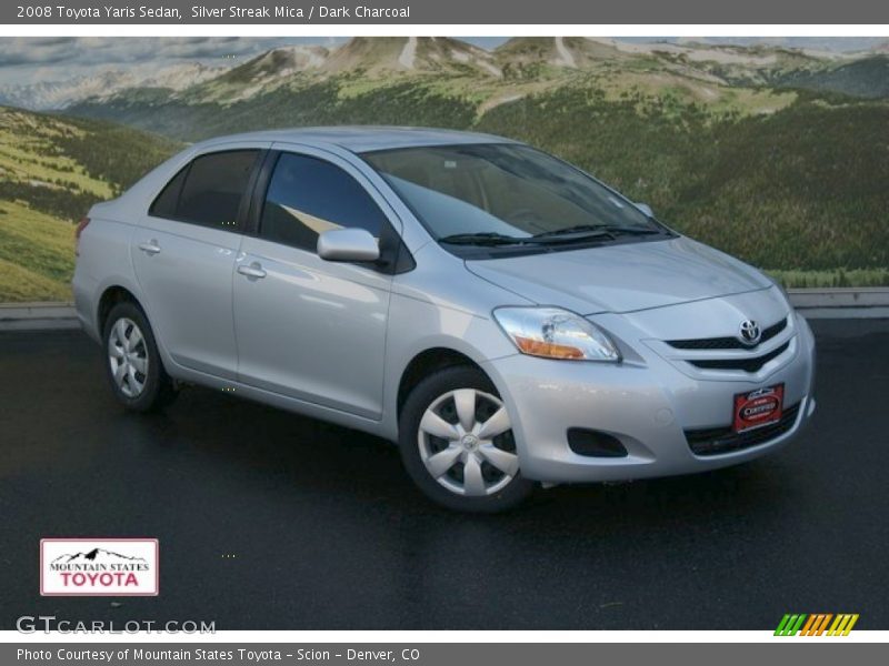 Silver Streak Mica / Dark Charcoal 2008 Toyota Yaris Sedan